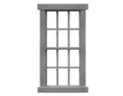 Tichy Train Group 8153 HO Scale 6/6 Double Hung Window (12 Pack)