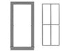 Tichy Train Group 8163 HO Scale Center Tilting Sash Industrial Window (8 Pack)