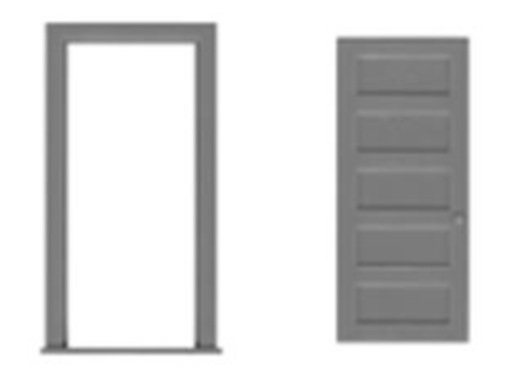 Tichy Train Group 8197 HO Scale 5 Panel Door with Frame (3 Sets)