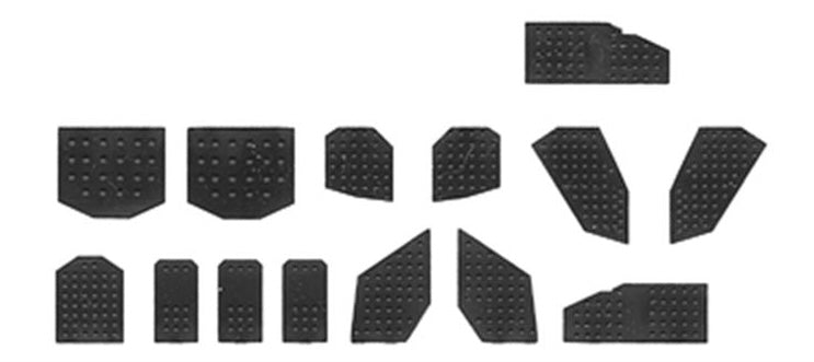 Tichy Train Group 8216 HO Scale Assorted Rivet Plates (28 Pack)