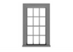 Tichy Train Group 8217 HO Scale 6/6 Double Hung Window with Glazing and Shades (12 Pack)