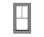 Tichy Train Group 8218 HO Scale 2/1 Double Hung Window with Glazing and Shades (12 Pack)
