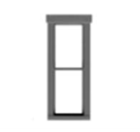 Tichy Train Group 8238 HO Scale 1/1 Double Hung Window (12 Pack)