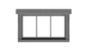 Tichy Train Group 8243 HO Scale 3 Pane Horizontal Window (12 Pack)