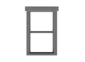 Tichy Train Group 8250 HO Scale 1/1 Double Hung Window with Fancy Top Trim #1 (12 Pack)