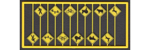Tichy Train Group 8253 HO Scale Highway Picture Warning Signs (12 Pack)