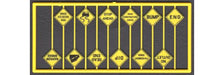 Tichy Train Group 8256 HO Scale Highway Written Warning Signs (12 Pack)