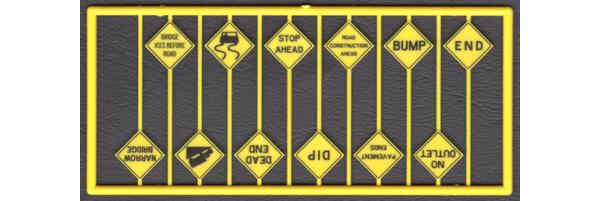 Tichy Train Group 8256 HO Scale Highway Written Warning Signs (12 Pack)