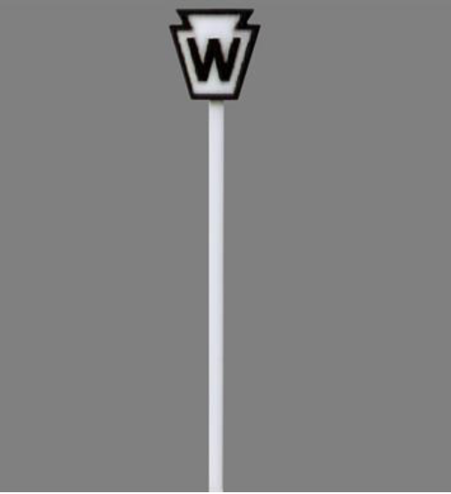 Tichy Train Group 8296 HO Scale Pennsylvania PRR Keystone Whistle Post Sign (18 Pack)