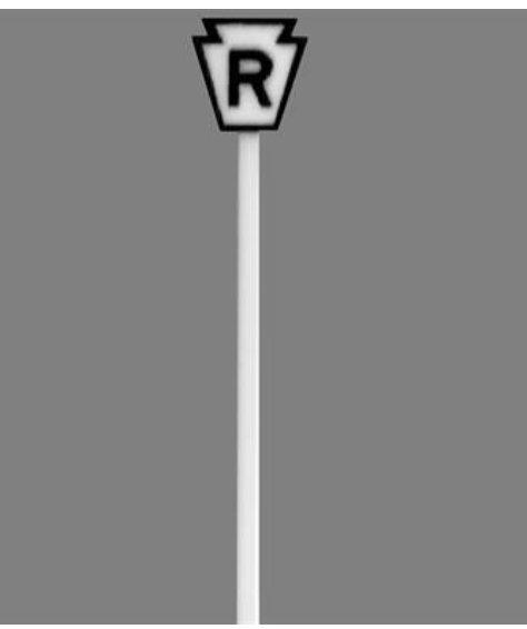 Tichy Train Group 8297 HO Scale Pennsylvania PRR Keystone Ring Sign (18 Pack)