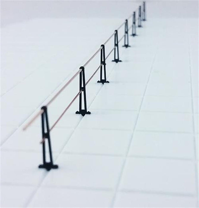 Tichy Train Group 8300 HO Scale Pennsylvania PRR Style Pipe Rail Stanchions (30 Pack)