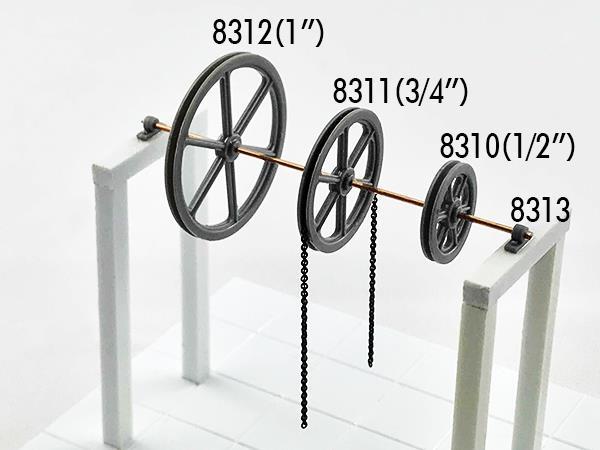Tichy Train Group 8310 HO Scale 4' Diameter (2 Sheaves, 4 Pillow Blocks)