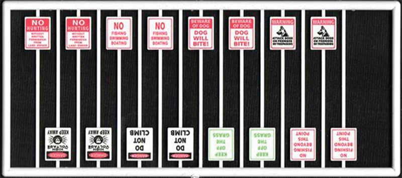 Tichy Train Group 8314 HO Scale Assorted Warning Signs (16 Pack)