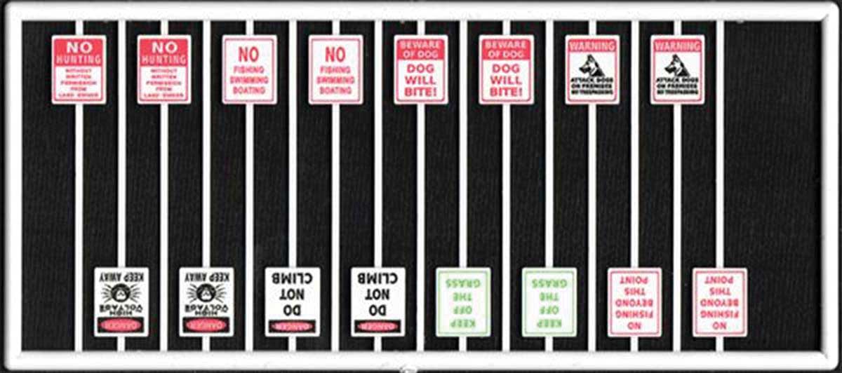 Tichy Train Group 8314 HO Scale Assorted Warning Signs (16 Pack ...