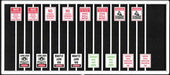 Tichy Train Group 8314 HO Scale Assorted Warning Signs (16 Pack)