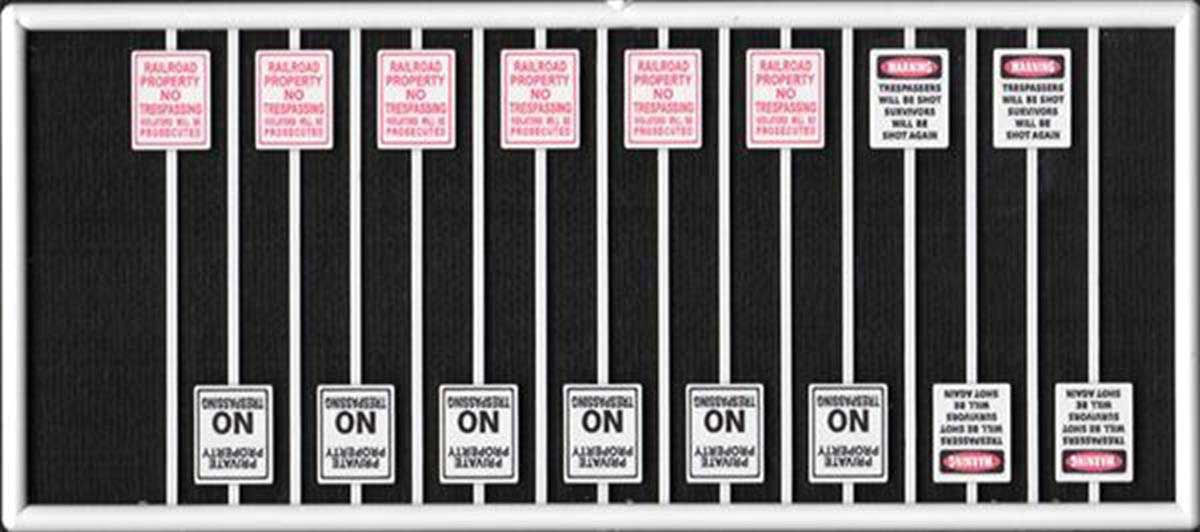 Tichy Train Group 8315 HO Scale Assorted No Trespassing Signs (16 Pack)