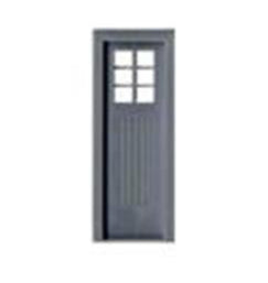 Tichy Train Group 8324 HO Scale Wood Door with 6-Pane Window with Precut Glazing (6 Pack)