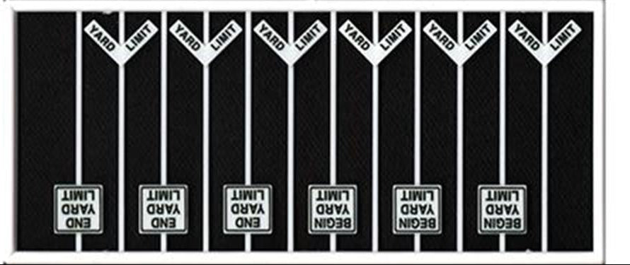 Tichy Train Group 8330 HO Scale Yard Limit Signs (12 Pack)