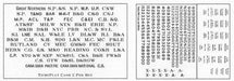 Tichy Train Group 9021 HO Scale Flat Car Decals 50 Different RR - White (4 Sets)