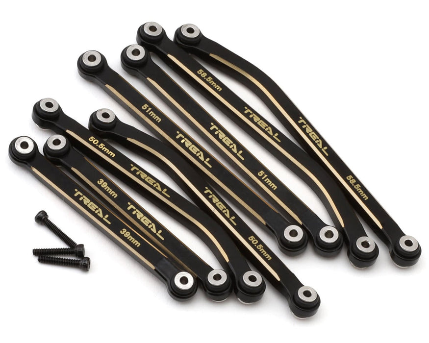 Treal Hobby TLHTSCX24-276 Black Axial SCX24 37g Brass High Clearance Suspension Links Set