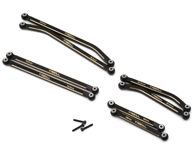 Treal Hobby TLHTSCX24-277 Black Axial SCX24 44g Brass High Clearance Suspension Links Set