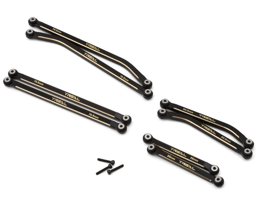 Treal Hobby TLHTSCX24-277 Black Axial SCX24 44g Brass High Clearance Suspension Links Set