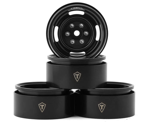 Treal Hobby (X0042UXAGV) Black 1.9" Type P Vintage Heavy Duty Aluminum Beadlock Wheels Set of 4
