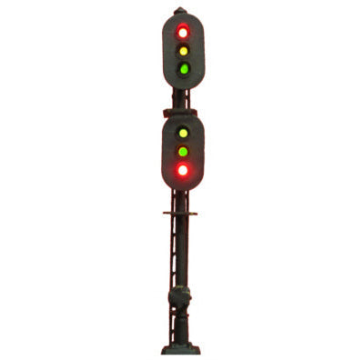 Tomar Industries H-866CO HO Scale Union Switch & Signal Ground Mast Signal 3 Light Over 3 Light