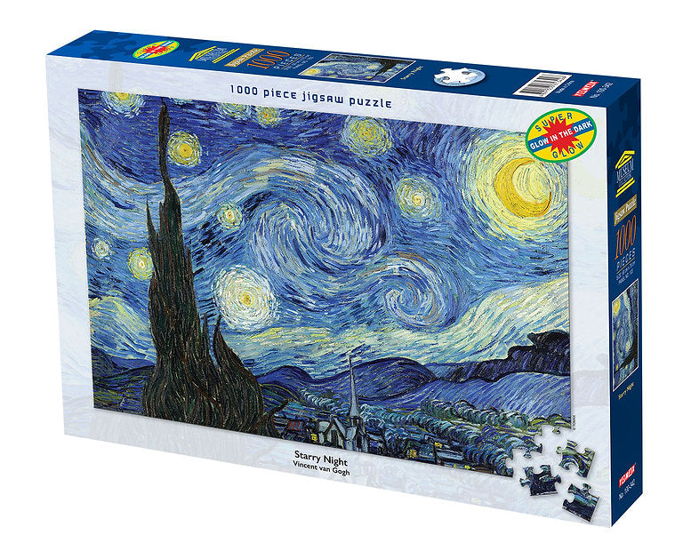 Tomax 100-342 Vincent van Gogh Starry Night 1000 Piece Puzzle (Glow In The Dark)