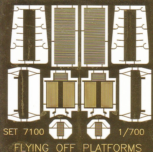 Tom's Modelworks 1/700 Etched Metal Flying Off Platforms for WWI US & British Battleships