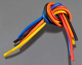 TQ Wire 1105 10 Gauge Super Flexible Wire - Black, Red, Blue, Yellow, and Orange (1' Each)