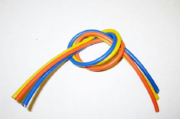TQ Wire 1304 13 Gauge Super Flexible Wire - Blue, Yellow, and Orange (1' Each)