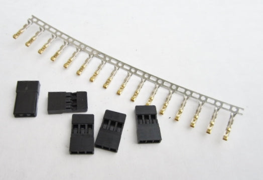 TQ Wire 2406 Servo Cable Ends and Crimp Connectors - Futaba Style