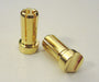 TQ Wire 2509 5mm Male Short (13mm) Light Gold Bullet Connectors 1 Pair