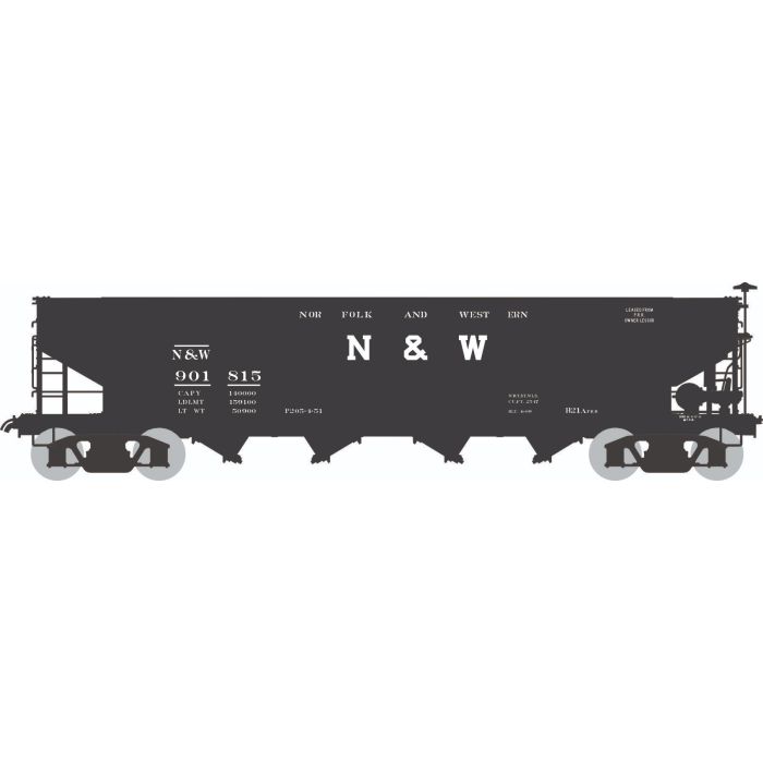 Rapido Trains HO Scale H21A 4 Bay Hopper Norfolk & Western N&W 