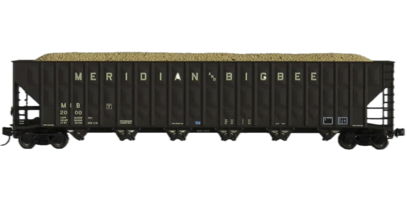 Trainworx 27058 N Scale Woodchip Hopper Meridian & Bigbee MB