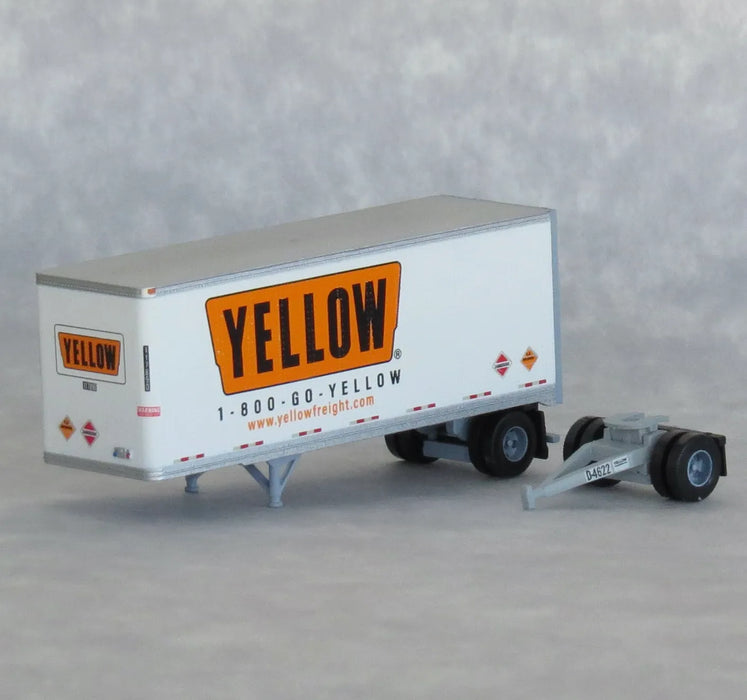 Trainworx 42885-05 N Scale 28′ Pup Semi Trailer YELLOW 117890