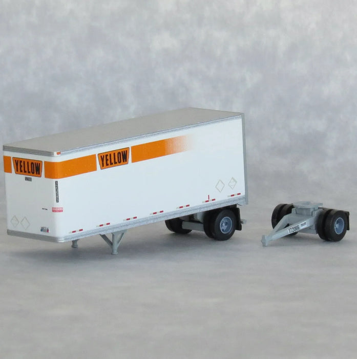 Trainworx 42885 N Scale 28′ Pup Semi Trailer YELLOW
