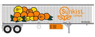 Trainworx 80255-03 HO Scale 40' Corrugated Reefer Trailer Sunkist #3