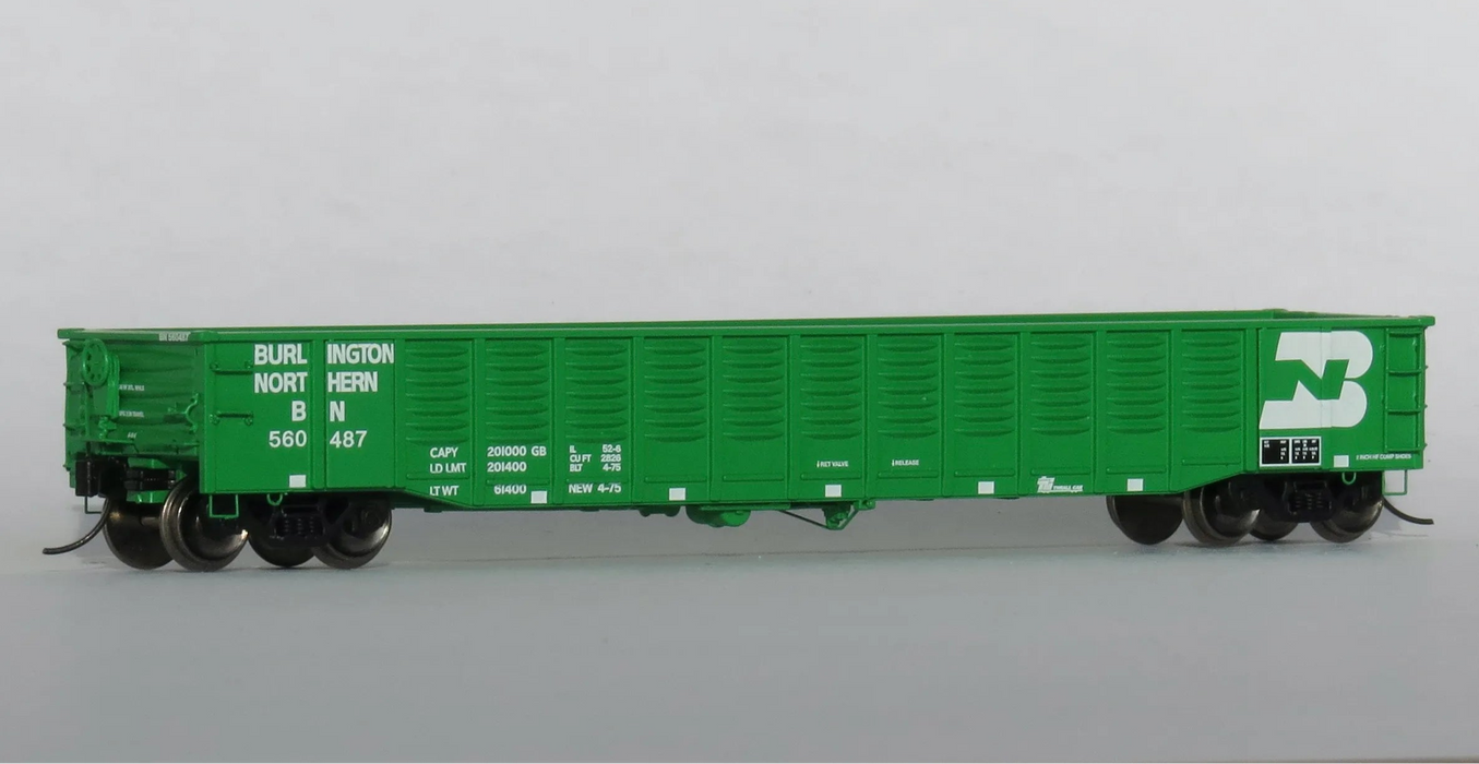 Trainworx N Scale 25211-19 52'6" Corrugated Gondola Burlington Northern BN 560487