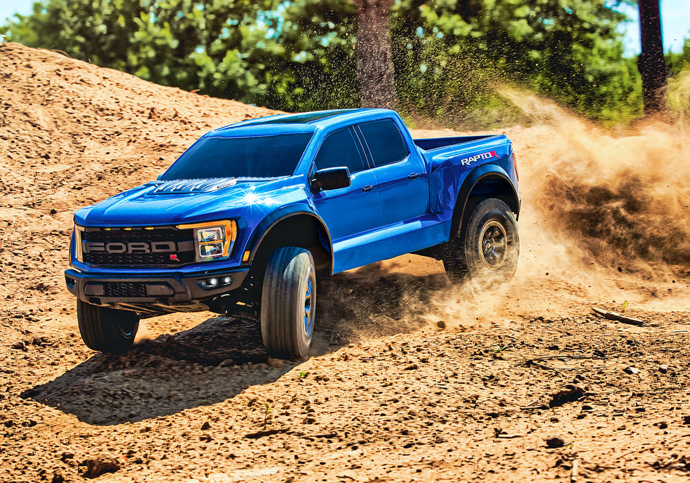 Traxxas 101076-4 Metallic Blue 1/10 Pro Scale Ford Raptor R™ 4x4 VXL Replica Truck