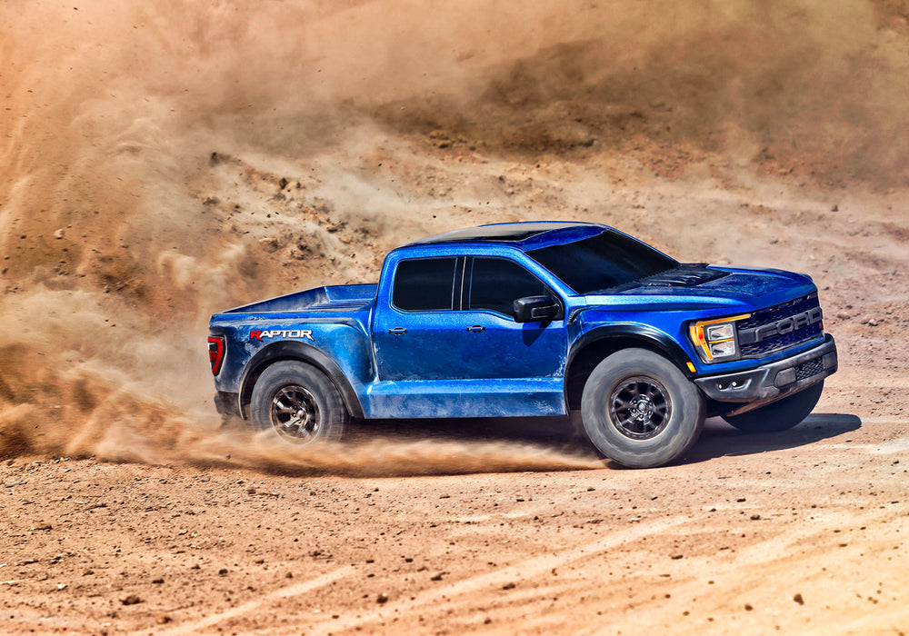 Traxxas 101076-4 Metallic Blue 1/10 Pro Scale Ford Raptor R™ 4x4 VXL Replica Truck