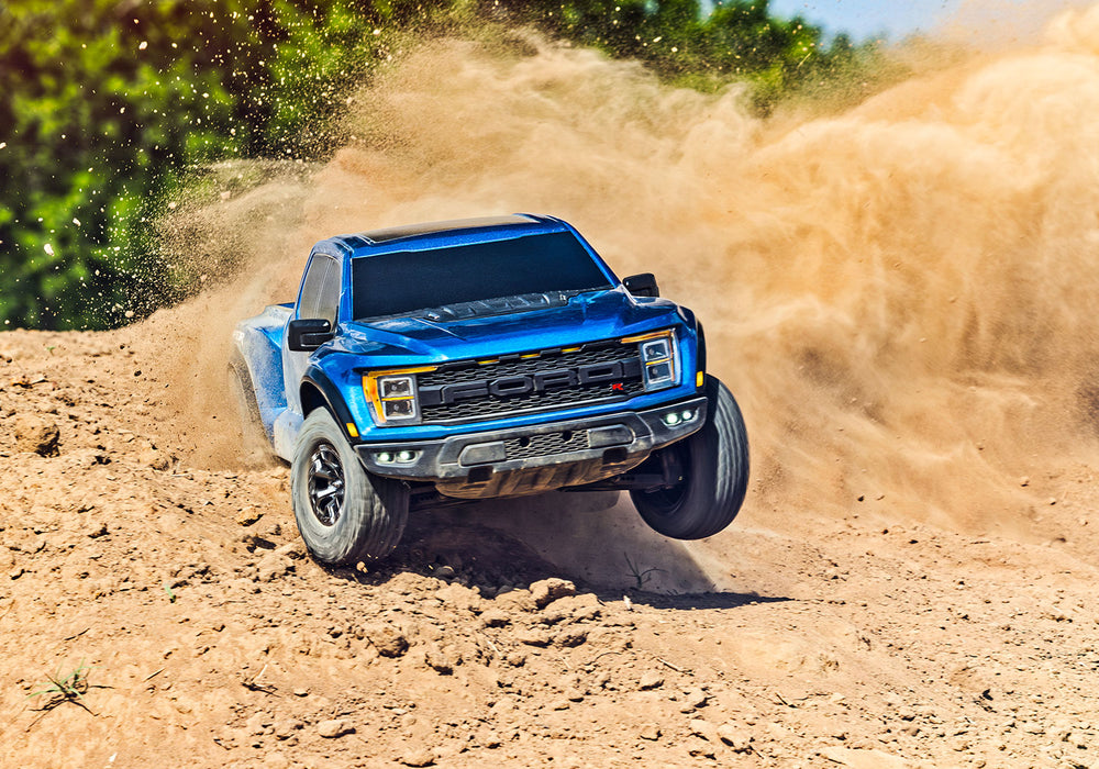 Traxxas Raptor R Racing Traxxas 101076-4 Metallic Blue 1/10 Pro Scale Ford Raptor R™ 4x4 VXL R ...