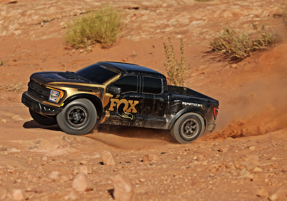 Traxxas 101177-4 1/10 Ford Raptor R™ 4x4 Ultimate VXL Replica Truck - Fox Racing (Gold)
