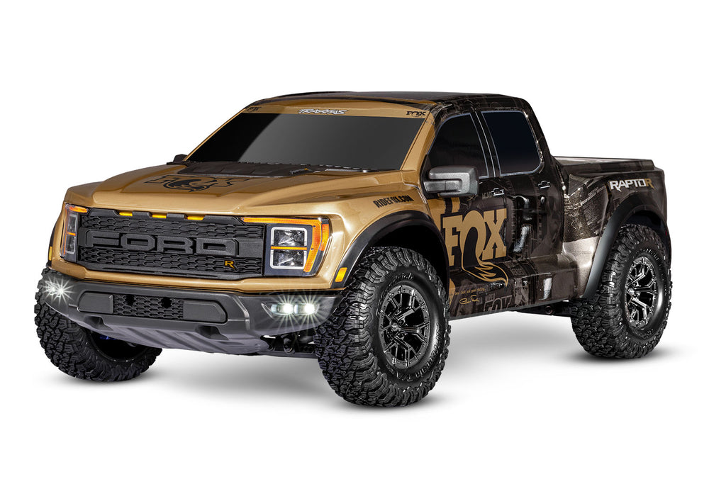 Traxxas 101177-4 1/10 Ford Raptor R™ 4x4 Ultimate VXL Replica Truck - Fox Racing (Gold)
