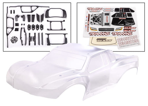 Traxxas 10211 Clear Body with Supports/Latches Decals for MAXX Slash®