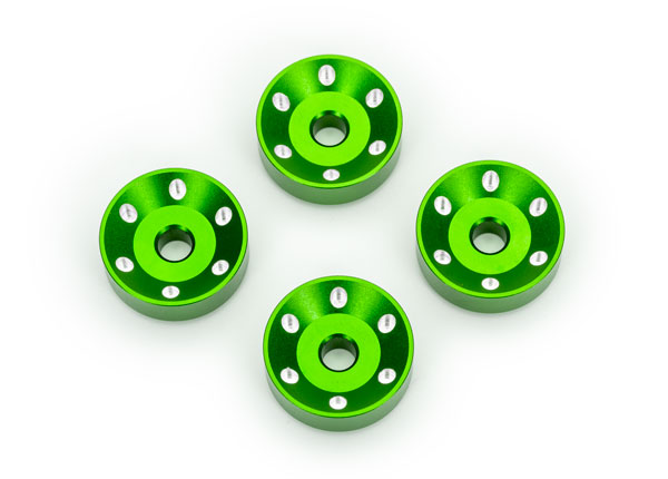 Traxxas 10257 Green Aluminum Wheel Washers for MAXX Slash® (4 Pack)