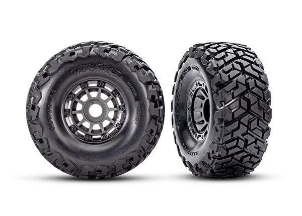 Traxxas 10272 Satin Black Wheels with Belted Tires for Maxx Slash® (1 Pair)