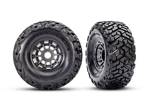Traxxas 10272 Satin Black Wheels with Belted Tires for Maxx Slash® (1 Pair)