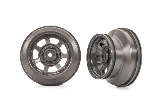 Traxxas 10472 Oval Wheels Graphite Gray for Traxxas Mudboss 4WD Front/Rear 2WD Rear
